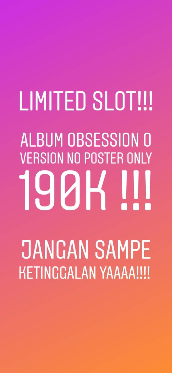 Chansaa_id's tweet photo. JANGAN SAMPE KETINGGALAN GAESSS!!!!! https://t.co/14RZjZk9Rs