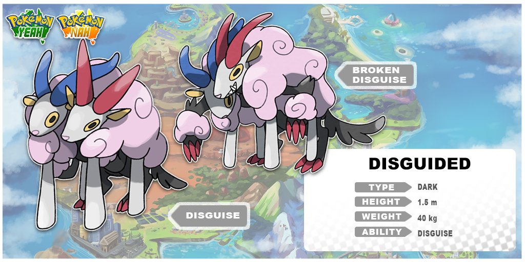 If you walk through a herd of Clolly, one may appear a bit odd. It may be this intrusive pest of a Pokemon, pretending to be it's prey. Hit it and the disguise will break!
