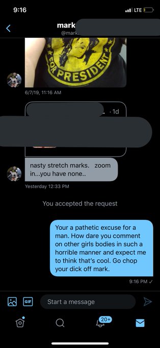 If you think coming into my dm&rsquo;s and shit talking on other girls is gonna make me like you in any way