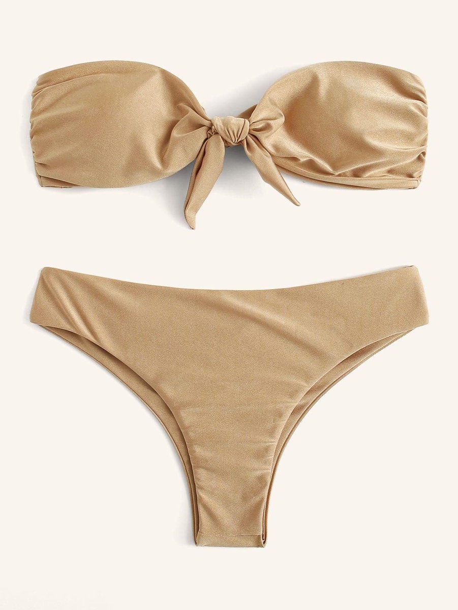 mybikiniflex's tweet photo. "#Bikini of The Day" - Khaky Swimsuit Knotted Front Bandeau With Ruched #Bikini Bottom - https://t.co/Q1Oa5Q9N0y
#beachsunsets #tropicalliving #beachtimes #swimseason #tehranparty #paradiselove https://t.co/RRKoIKU3sI