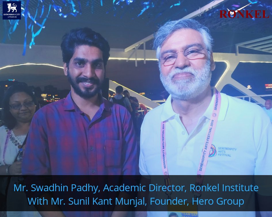 ronkelinstitute's tweet photo. Ronkel Institutes Productive Meet With Mr. Sunil Kant Munjal, Founder of Hero Group &amp; Chairman of Hero Enterprise.
Valuable Talk On The Development of Indian Cinema &amp; Importance of Education In The Field of Media &amp; Performing Arts.
@HeroMotoCorp https://t.co/E0jQHEvJxY