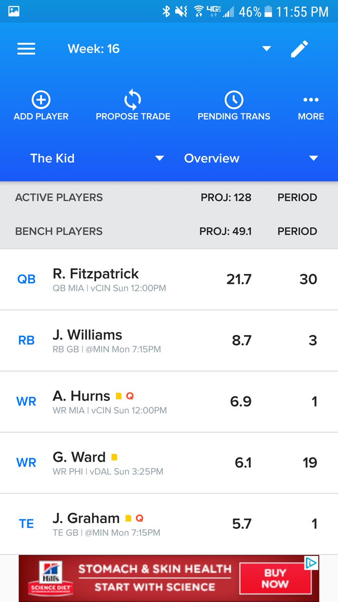Buxeiu's tweet photo. Everyone help is wanted!!!! In the championship and 500$ is on the line I think I'm gonna take out Odel and put Ward in for him what you guys think????? #FantasyFootballAdvice #FantasyFootball #FantasyFootballChampionship #FantasyFootballHelp @hq_fantasy https://t.co/J2axVCAF3u