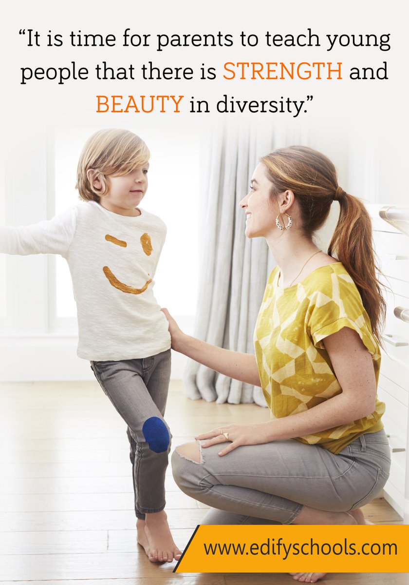 "It is time for parents to teach young people that there is strength and beauty in diversity."