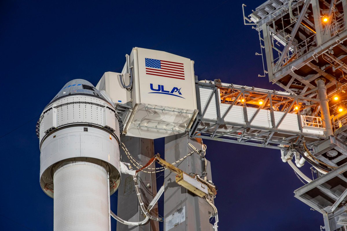 BoeingSpace's tweet image. It’s launch day for #Starliner! Watch with the thousands of people who helped build this spacecraft as Starliner takes flight. Launch is set for 6:36 a.m. ET. Here we come @Space_Station! 

Go to the mission page at 5:30 a.m. ET to see the full broadcast: boeing.com/Starliner