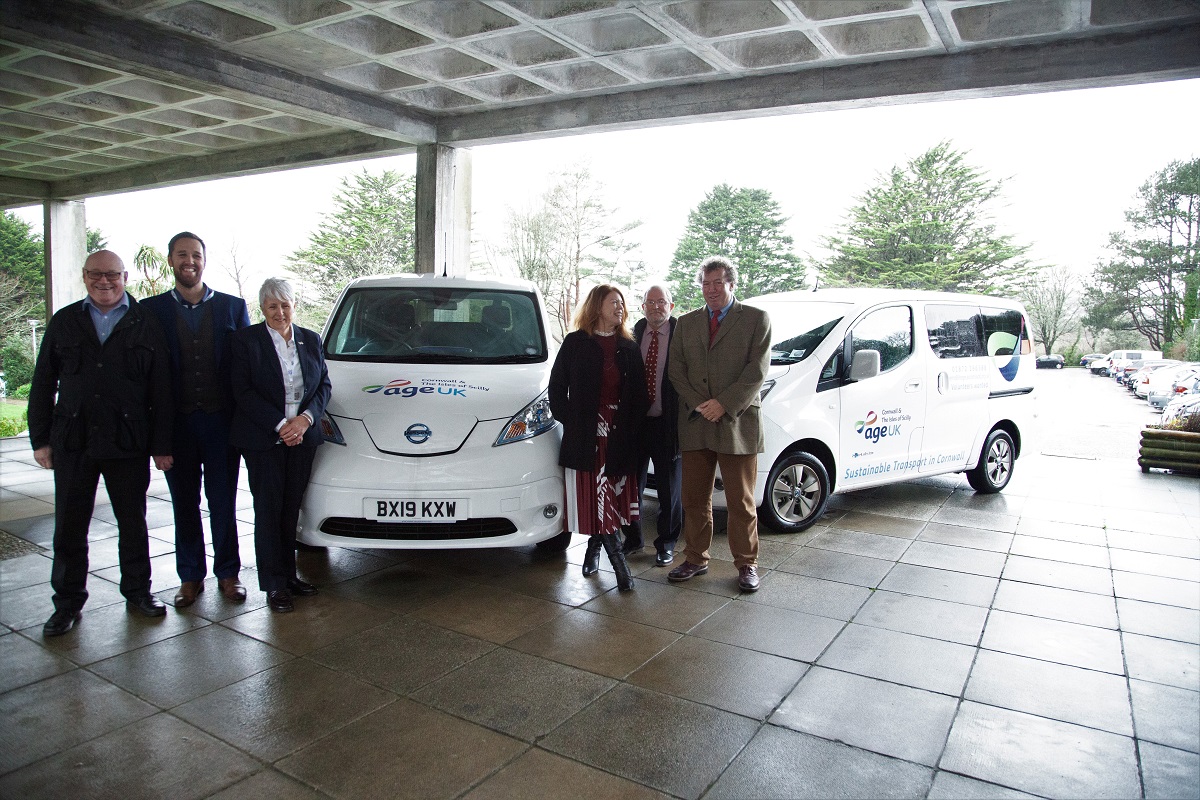 We were excited to host the <a href="/AgeUKCornwall/">Age UK Cornwall 🇺🇦🏳️‍🌈</a> launch of their new fleet of six fully accessible electric vehicles yesterday at County Hall, Truro. 

The vehicles will help community groups connect people with family, friends &amp; health services 👉 bit.ly/2Z6MXB7