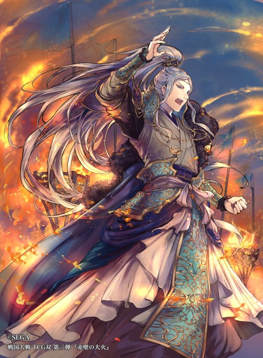 とき間 本日12月日発売 戦国大戦tcg双第三弾ブースターパックにて 計略カード 東南の風 赤壁の大火 を担当させて頂きました 諸葛亮と周瑜 対をイメージして描いた2枚です どうぞ宜しくお願いします 1059tcg 戦国大戦tcg双 T Co