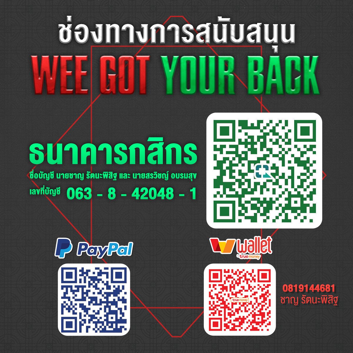 WeerayaProjects's tweet photo. ขอประกาศเริ่มต้นโปรเจกต์ “WEE GOT YOUR BACK” อย่างเป็นทางการ เพื่อสนับสนุนน้องวีในการเลือกตั้ง มาร่วมเป็นส่วนหนึ่งของแรงพลัง ที่จะอยู่และเดินเคียงข้างวีรยา บนเส้นทางแห่งความฝัน ไปด้วยกัน

อ่านรายละเอียดทั้งหมดที่ : https://t.co/6YPSlQ4Lkc

#WEEGOTYOURBACK #WeeBNK48 #BNK48 https://t.co/hc5D3YHCxE