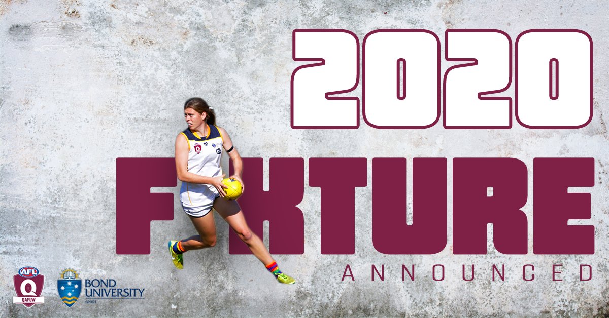 QAFL / QAFLW (@qafl_qaflw) on Twitter photo The 2020 <a href="/BondUniversity/">Bond University</a> QAFLW Fixture is here! 
👉 More games
👉 Potential #AFLW double-headers
👉 Pride Round 🏳️🌈
FIXTURE: aflq.com.au/2020-bond-univ… The 2020 <a href="/BondUniversity/">Bond University</a> QAFLW Fixture is here! 
👉 More games
👉 Potential #AFLW double-headers
👉 Pride Round 🏳️🌈
FIXTURE: aflq.com.au/2020-bond-univ…