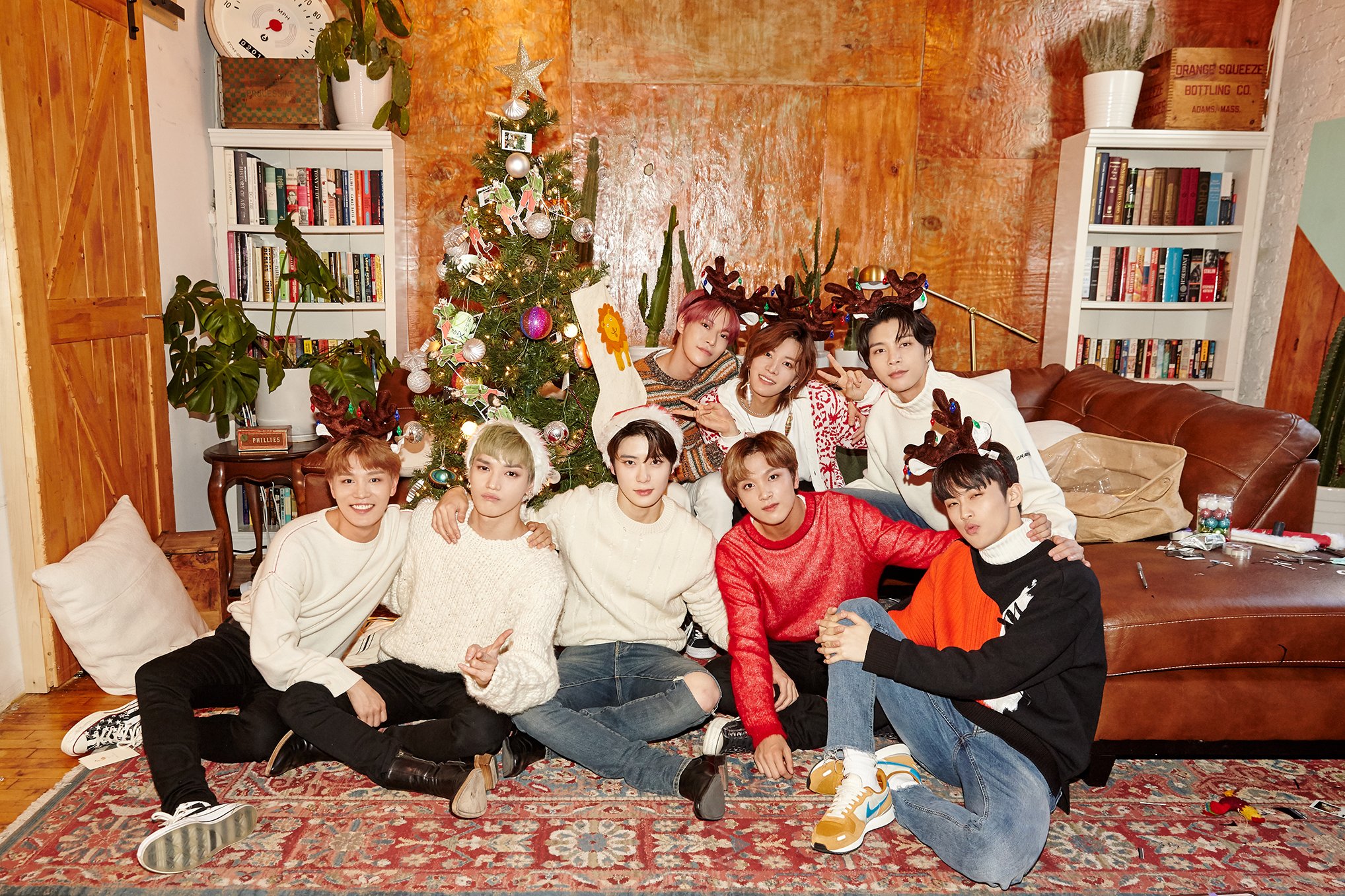 NCT 127 ジョンウ 　クリスマス　トレカ SMCU CHRISTMAS NCT 127 NCT Dream 2022 Pink Christmas Official Photocard