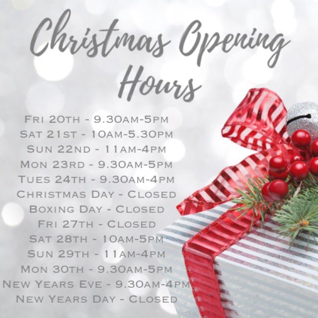 We are open every day up to Christmas Eve! See our opening times <a href="/TenterdenTown/">My Tenterden</a>