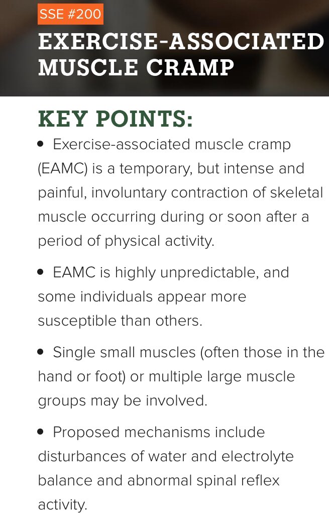 Our 200th #GSSI SSE article has been published on Exercise Associated Muscle Cramp written by Prof. Ron Maughan Bit.ly/2tEd4nr