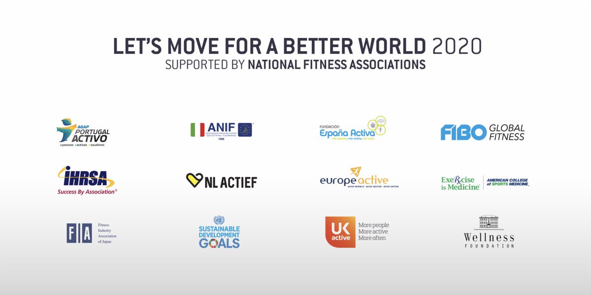 Technogym's tweet image. Once again in 2020, there will be many national and international associations supporting the social campaign #LetsMoveForABetterWorld, with the aim of raising awareness of the benefits of regular physical exercise: bit.ly/35GlJnt