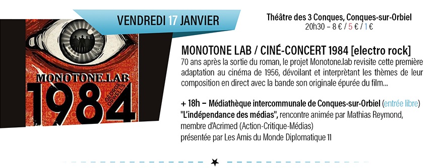 ⭐ Association 11bouge : Catfish au Chai, ciné concert 1984 à Conques sur Orbiel, ateliers culture et handicap, Chorale Populaire de la Montagne Noire - mailchi.mp/11bouge/concer…