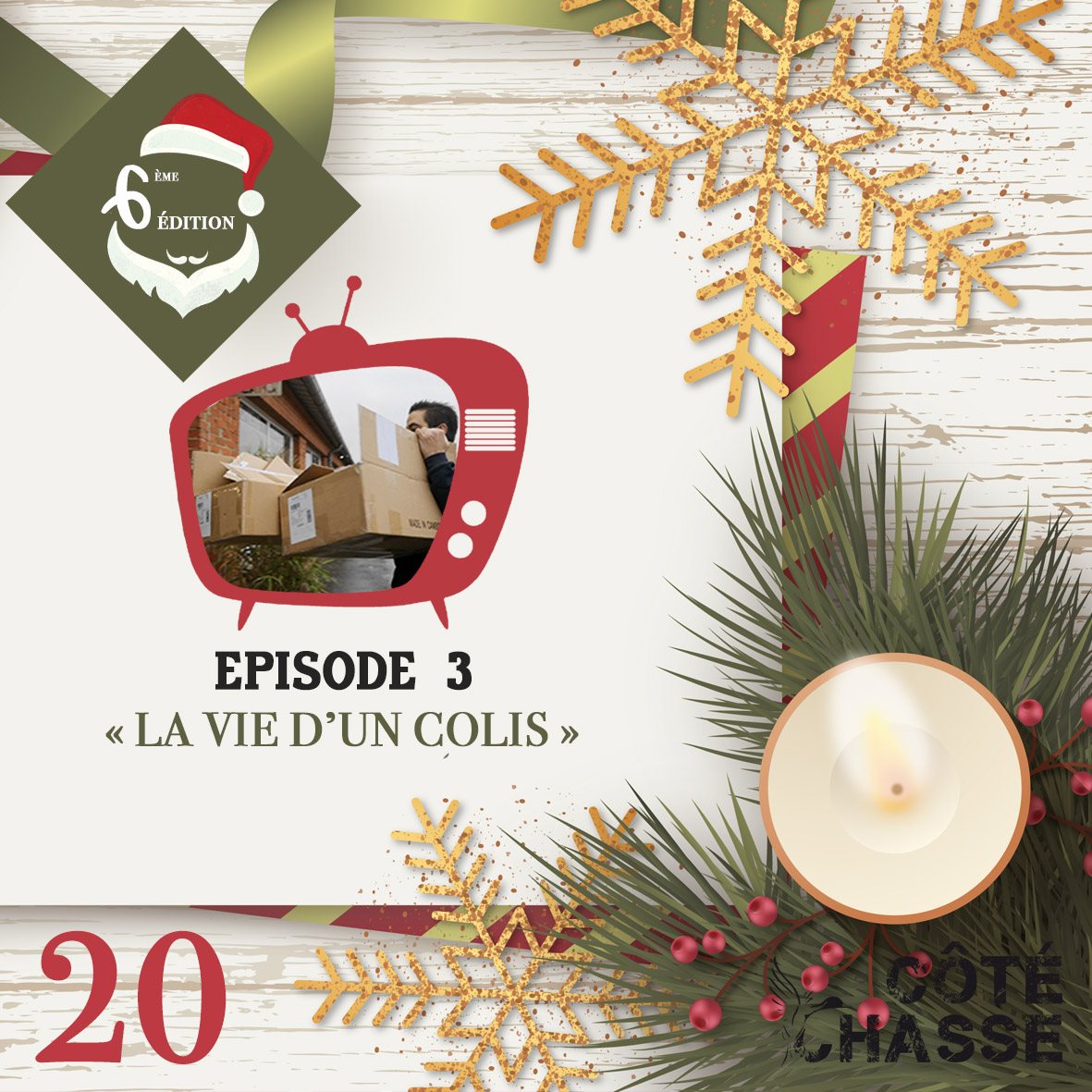 cotechasse's tweet photo. Case n°20 du #CalendrierdeLavent du chasseur découvrez la suite des aventures de Côté Chasse sur notre page facebook avec l'épisode 3 "la vie d’un colis" parce que depuis la création de la société nous donnons une 2nde vie aux cartons ... #colis #coulisses #côtécarton #recyclage https://t.co/whRMG2Lzz9