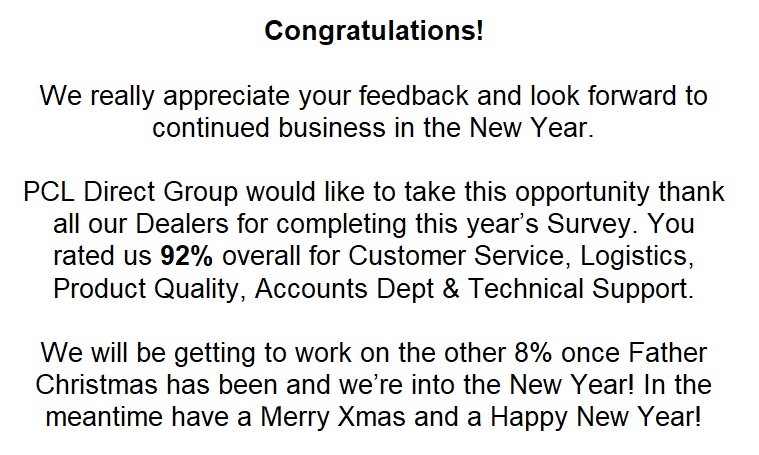 PCL_Direct's tweet photo. And the Prize winner for the Christmas Draw is…… @AFourEquipment 🥳 https://t.co/m6y8KoJXgv