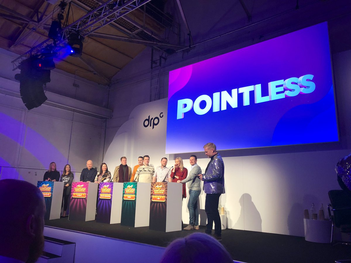 😂 We’ve had a marathon of a morning with our very own gameshows! #CompanyConference #DRPGxmas 🎄