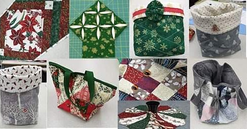 Here's a collage of the lovely projects that have been made in the Christmas Workshops this year.
I hope that you've had fun making Christmas gifts and presents. #handmadechristmas #patchworkclasses #WestMidlands #solihull