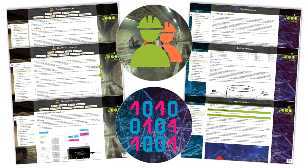 De twee gloednieuwe groeiboeken "Hinderarm renoveren" en "Digitaal aantonen" staan online: cob.nl/wat-doet-het-c… en cob.nl/wat-doet-het-c…! In krap een jaar tijd hebben experts uit het COB-netwerk twee complete groeiboeken geproduceerd. #renoveren #digitaal