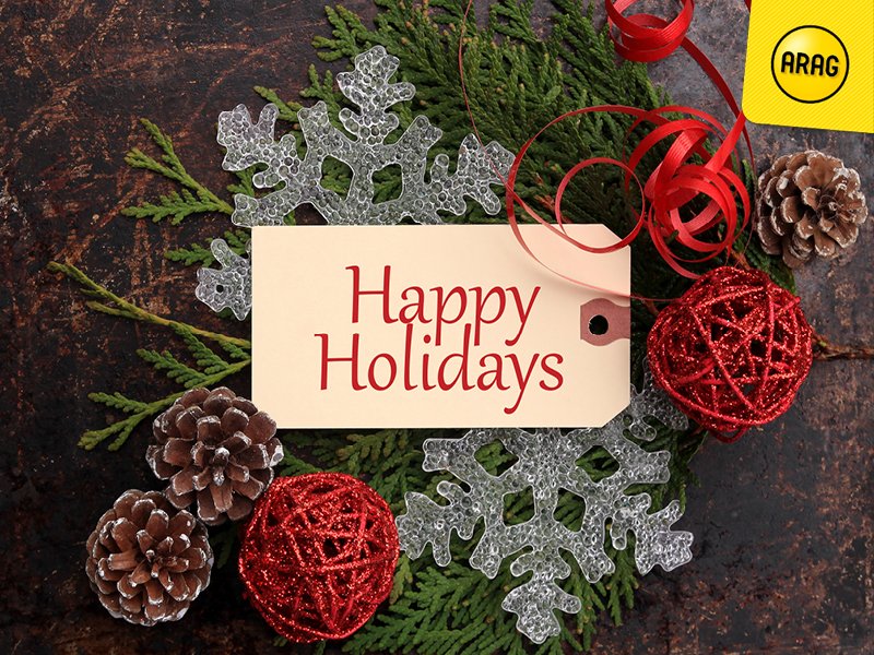 Season's greetings from everyone at ARAG Canada. We wish every a happy #holiday season and great success in the #NewYear! Health, happiness and success to all.