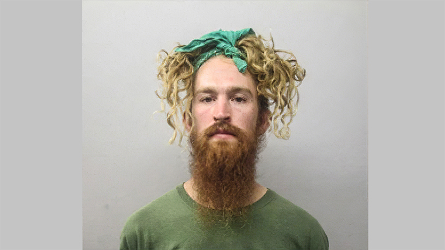 Calvin James Megginson, 29, of Pittsboro, NC, was arrested & charged with inciting a riot in Oct. 2019 at an antifa protest demanding the removal of a confederate statue. Megginson was arrested again in Nov. for allegedly assaulting a woman at another protest.  #AntifaMugshots