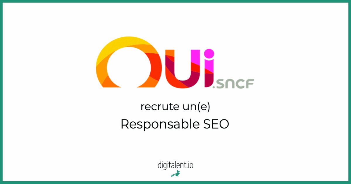 digitalentio's tweet photo. Vous cherchez un poste de Responsable SEO ?
oui sncf recherche un candidat 👉 https://t.co/qOKCmds3Bc
#Emploi #i4emploi #Job https://t.co/rRoKlSmaLx
