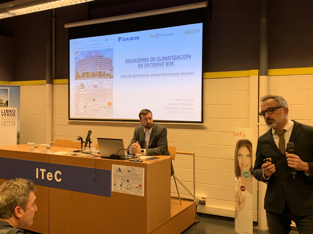 Jornadas_Breeam's tweet photo. Ponencias 3ª sesión Jornada #BioBIM #BioBREEAM #BioLEED en el @ITeC_es
#EdificaciónInteligente y #Sostenible #BREEAM-#LEED y #WELLBuildingStandard
Con:
@EscolaSert
@COACatalunya
@Siber
@Juan46136116
@Somfyfr
@Daikin_es
@Airzone_es
@acfm_cat
👉https://t.co/LcsQbqgDSX https://t.co/oM8lPj8udx