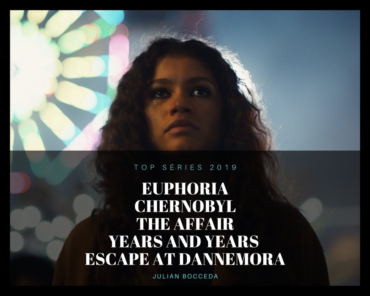 JBocceda's tweet photo. Mon #TopSéries 2019 ! 
Zendaya superstar, l'unanimité Chernobyl, le season finale de The Affair qui fait de la série un marqueur de cette décennie, la bombe british Years and Years et la true story Escape At Dannemora avec Patricia Arquette au sommet.
Que 2020 soit à la hauteur ! https://t.co/bthnQGGaEx