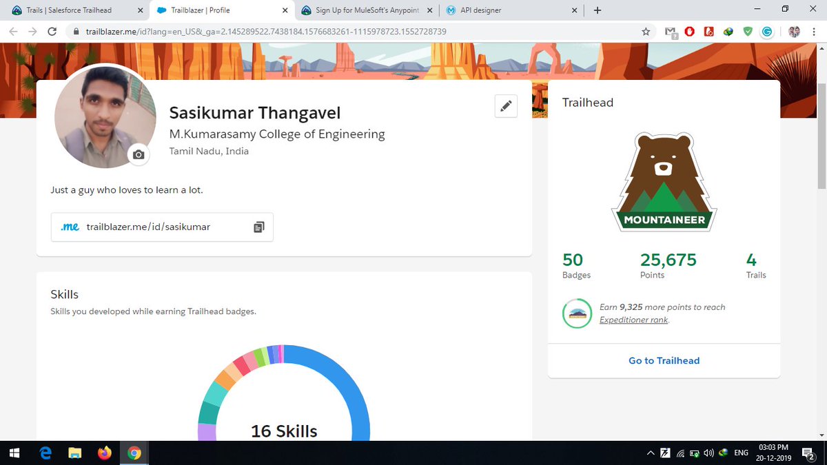 Sasi_Kumar_T's tweet photo. Hit 50 badges @trailhead. @NaveenDhanaraj #Salesforce #trailblazercommunity #Trailblazer https://t.co/kTnCvGcMXN