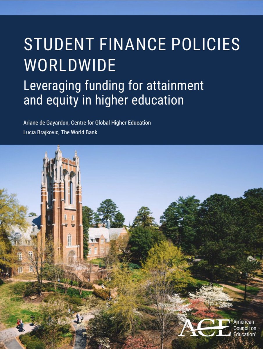 fmarmole's tweet photo. Who should pay for #highereducation? A new @ACEducation Report supported by @LuminaFound compares different countries’ #highered funding policies: free tuition, low & high tuition w/loans, & dual-track policies.https://t.co/BaJQNYdu9w
@adegayardon @AlexUsherHESA @lucia_brajkovic https://t.co/g4F52XnAsz