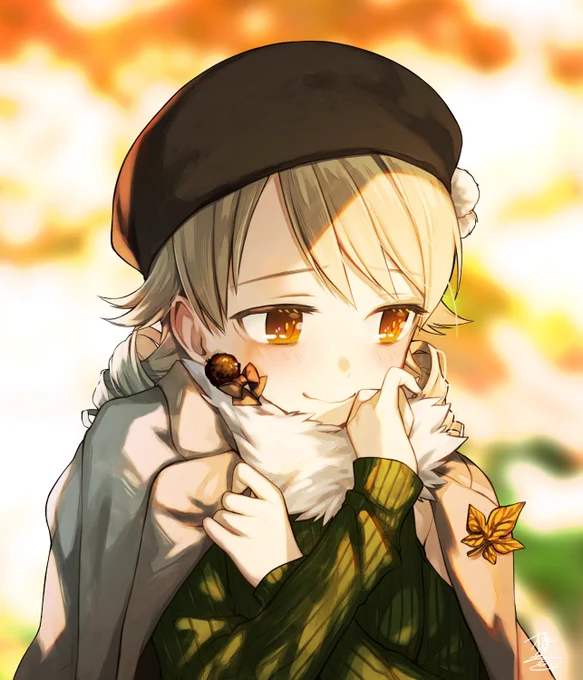 寒いので暖かい色の絵を…? 