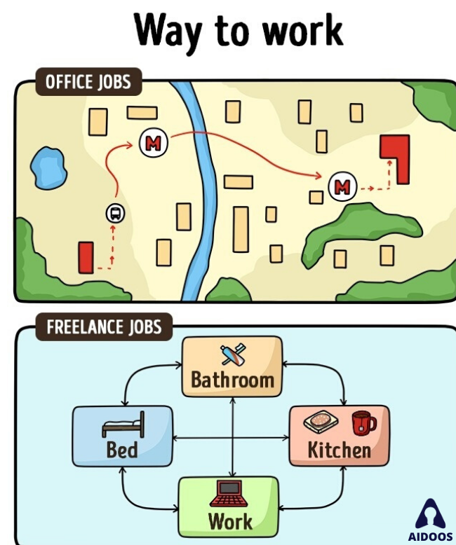 aidoology's tweet photo. Freelancing life is pretty cool, its more about work-life balance rather than a hectic schedule with travelling from home to office and vice versa.

What is your opinion about #freelancing?

#flexiblework #worklifebalance #freelance #paypertask #remotework #SMEs @aidoology https://t.co/6whJXaIQZ7