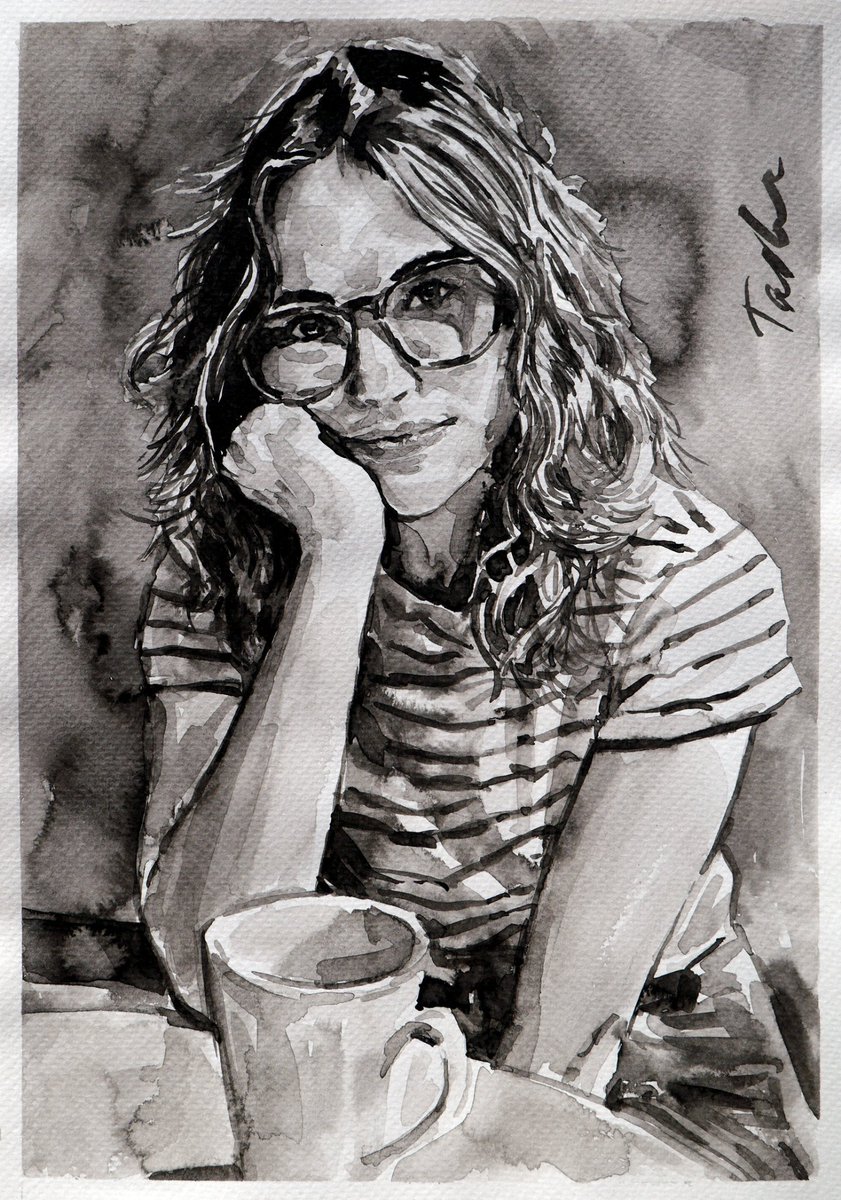 Happy Friday my dear friends 🤗👍🎇we did it😛!
"One tree can start a forest. One smile can start friendship. One touch can show you care. One friend like you can make my life worth living."
Love and be loved.💞 
My new drawing "My dear friend" 
#tasheart #drawing #artlovers