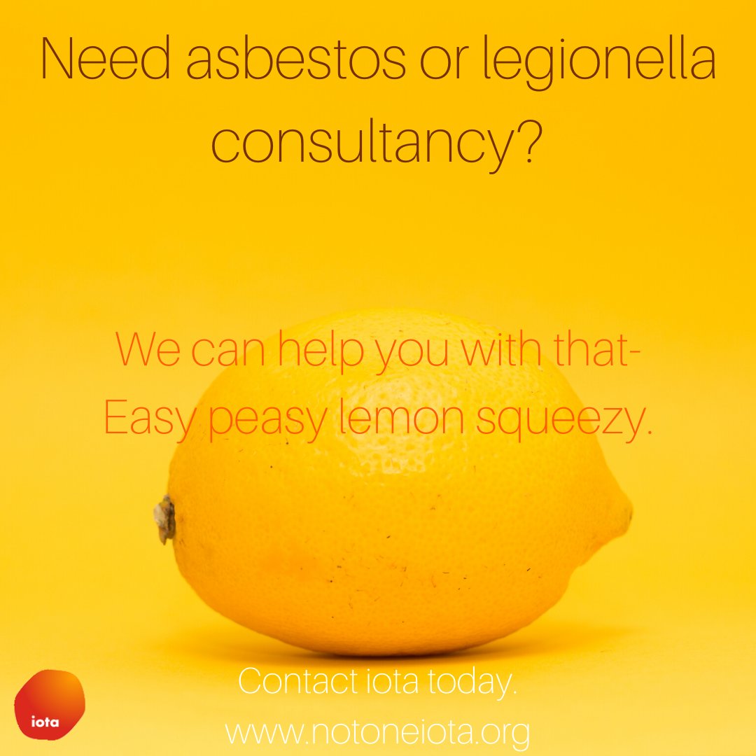 iota is a family run business dedicated to the provision of services to meet the wants and needs of our clients.

#iota #hse #healthandsafety #asbestos #asbestossurvey #asbestosmanagement #legionella #legionellariskassessments #legionellatesting #water