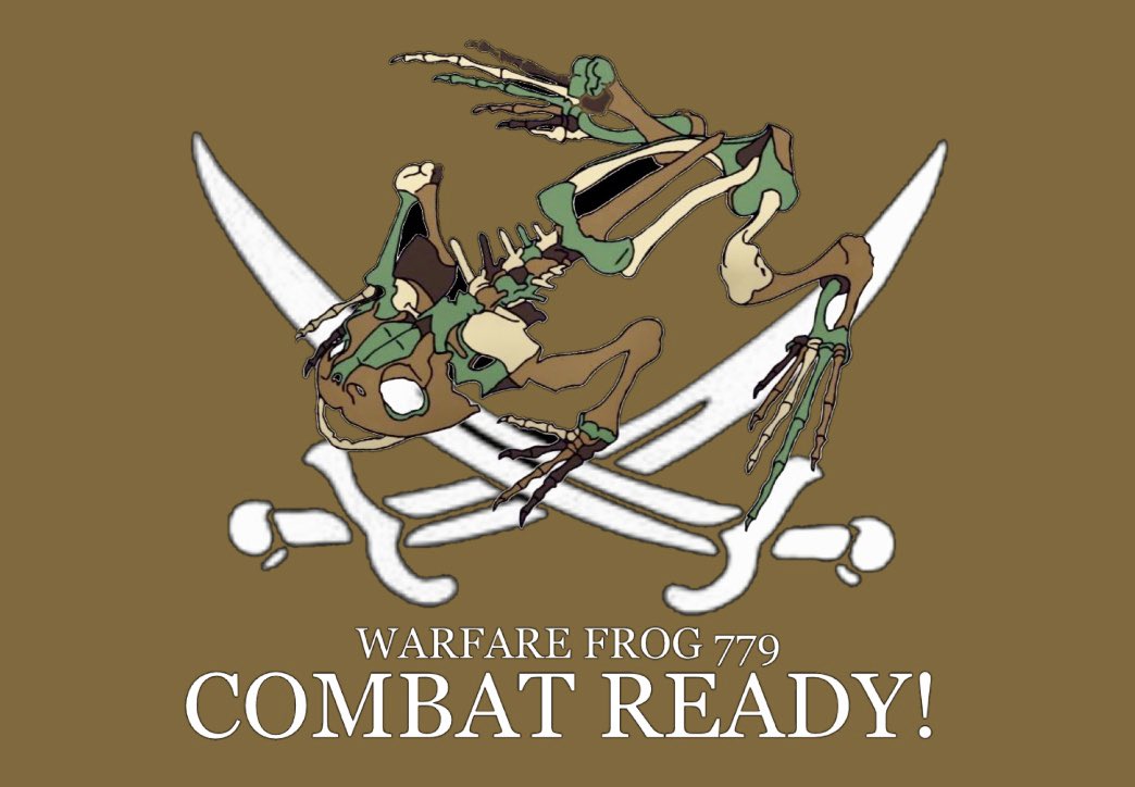 TilleeDRoters's tweet photo. My design for Warfare Frog 779 and soon available as a rubber patch by #WarfareFrog | #WarfareFrog779 via online order at https://t.co/HusNjwzMK5 in two versions a) Coyote (RAL8000) and b) Black https://t.co/2S17yMw2V5
