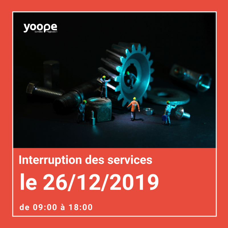 GetYoope's tweet photo. yoope ne sera pas disponible le 26/12/2019 de 9h à 18h #GrosseUpdate #NouveauxServices https://t.co/wlkJwPKwC6