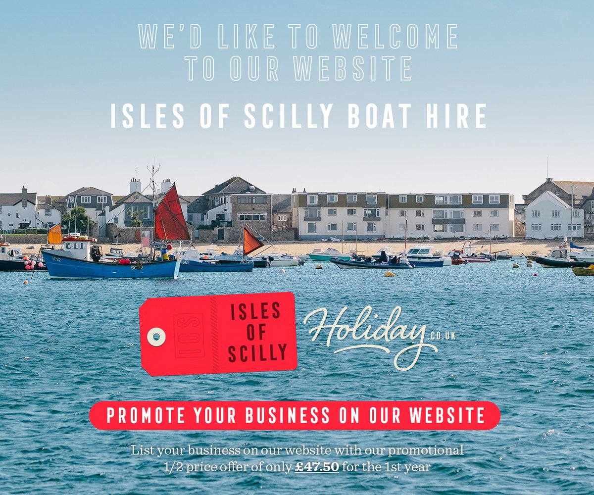 We would like to welcome Isles of Scilly Boat Hire @OfIsles  to our website!

If you're looking for boat and sea based activities while on Scilly be sure to check them out: islesofscillyholiday.co.uk/directory/isle…