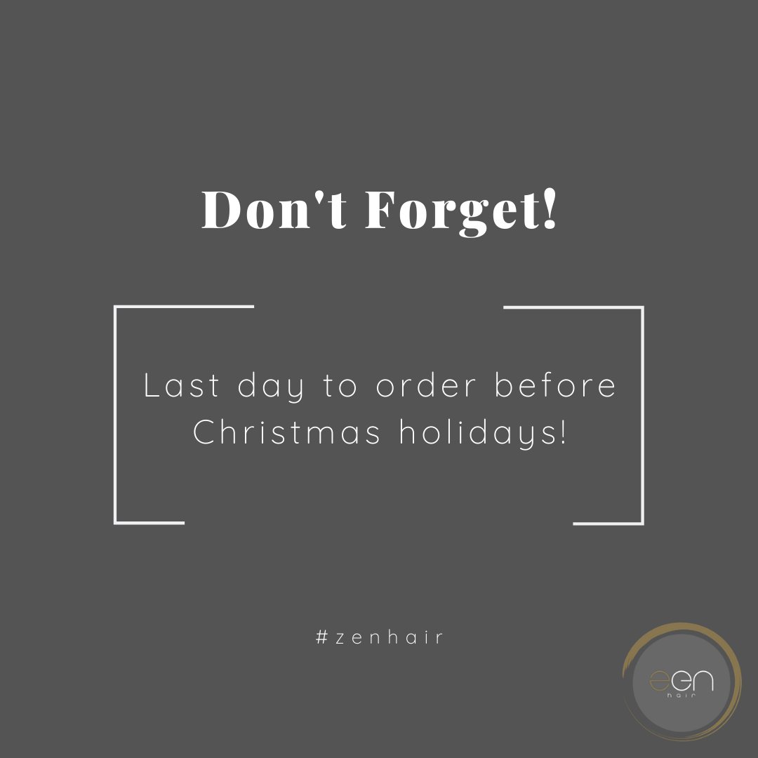 zenluxuryhair's tweet image. Get your orders in by 13:00 before we close for Christmas holidays!
Merry Christmas from the Zen Hair team!

#zenhair#zenluxuryextensions #hairextensions#extensions #extralength #hairgoals #holidays #holidayhours #happynewyear #christmas#newyear#merrychristmas #happynewyear