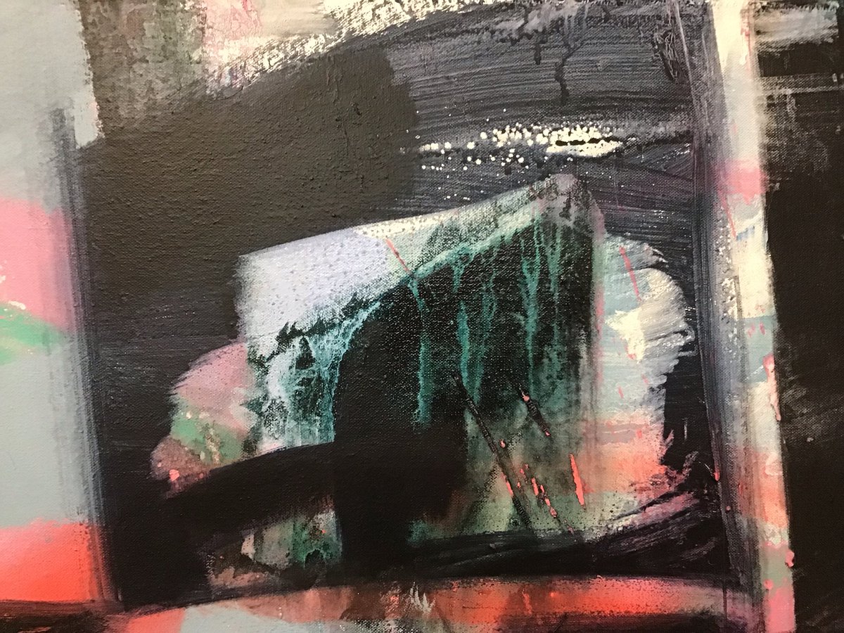 KeresztenyLewis's tweet image. Last painting of 2019, lots of lovely subtle textures and colour yet dark and moody.#abstractlandscape #interiorstatement #interiordesign