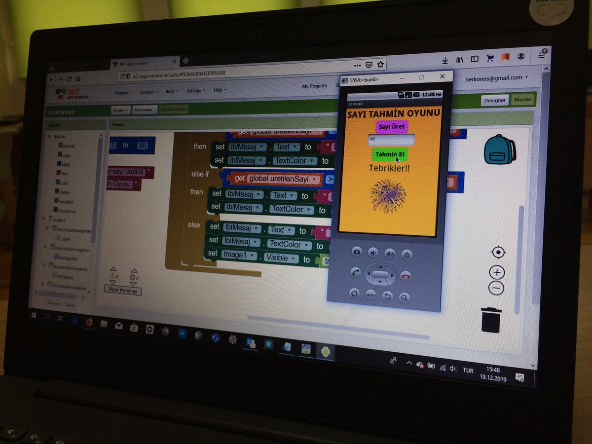 serkan_konus's tweet image. Bu hafta Appinventor Web uygulaması ile 6. Sınıflarımızla “Top Oyunu”, 7. Sınıflarımızla ise “Sayı Tahmin Oyunu” android uygulamalarımızı eğlenceli bir şekilde geliştirdik ve keyifle oynadık. 💻 📱#bahcesehirkodluyor #codingbk #edirnebahcesehir