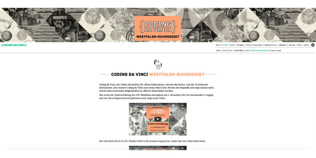Coding da Vinci Westfalen-Ruhrgebiet tweet media
