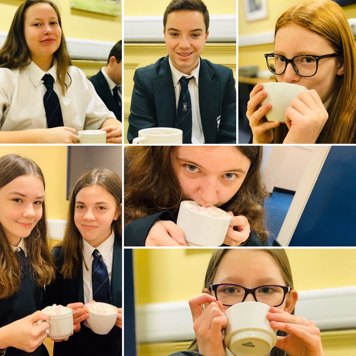 qphschester's tweet photo. It’s the last #hotchocfri of the decade & what better way to congratulate our #starsoftheweek for being the #besttheycanbe than being served by a member of #Bananarama #BabySpice & #Blondie At #QPHS we all go #aboveandbeyond #feelgoodfriday #breaktime #staffperformance #bandaid https://t.co/xMxS5a3bc6
