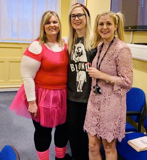 qphschester's tweet photo. It’s the last #hotchocfri of the decade & what better way to congratulate our #starsoftheweek for being the #besttheycanbe than being served by a member of #Bananarama #BabySpice & #Blondie At #QPHS we all go #aboveandbeyond #feelgoodfriday #breaktime #staffperformance #bandaid https://t.co/xMxS5a3bc6