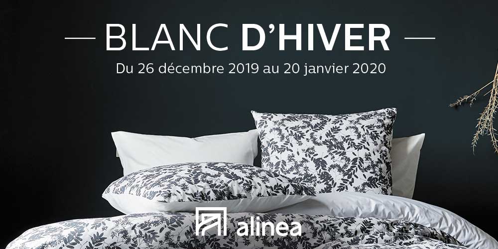 [BLANC D'HIVER]
Envolée de plumes et de tendresse ouatée, retrouvez couettes et oreillers à prix tout doux avec -20% sur toutes les gammes.* 

*Voir conditions sur alinea.com.