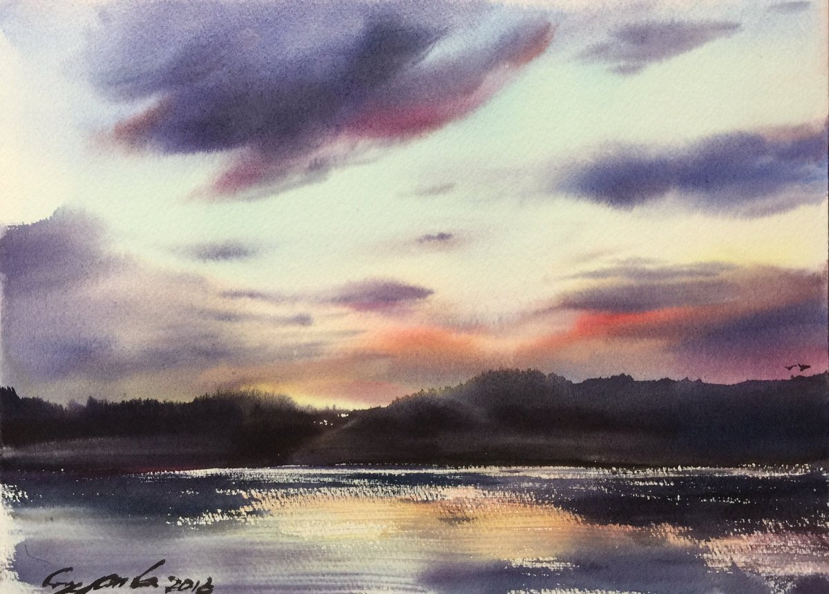 東俊達 あずま しゅんだ 水彩画家 V Twitter 作者 東 俊達 題名 夕暮れ 19年 水彩画 絵画 絵描きの輪 絵描きさんと繋がりたい 絵描き 絵師 水彩画 Watercolor Painting Art Sketch アニメ 画家