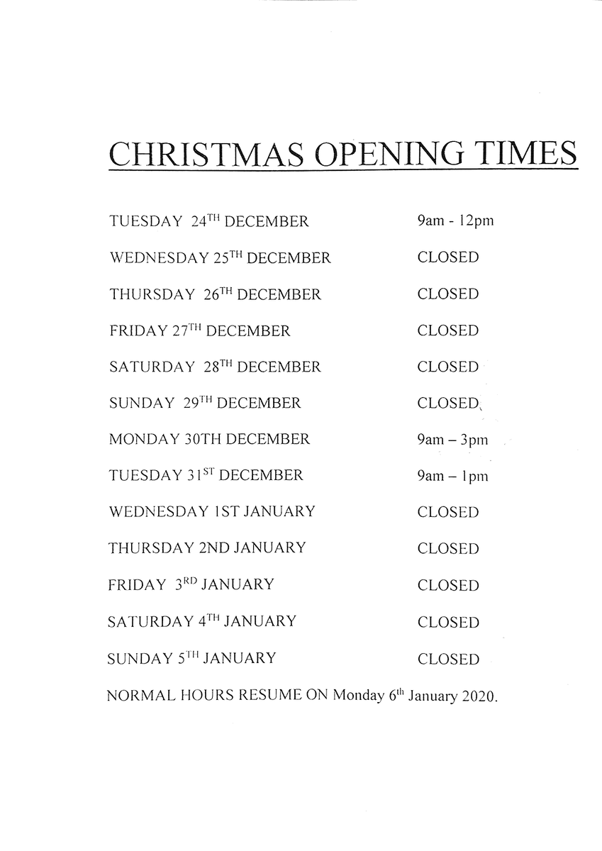 DentureStudio1's tweet photo. Christmas Opening Hours 🎄 https://t.co/YSQDby16pD