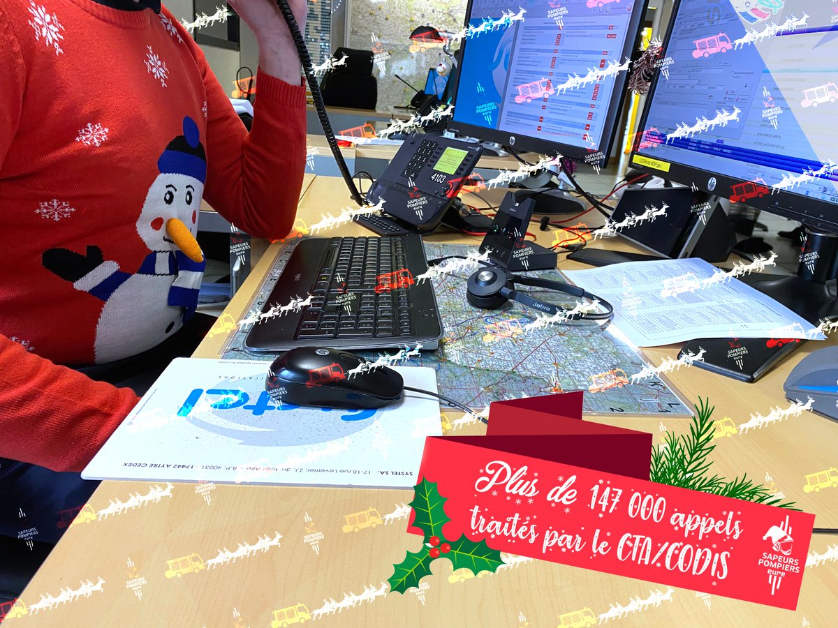 sdis27's tweet photo. Aujourd'hui c'est la Journée internationale du pull de #Noel 🎄🎅🏽
Dans le @EureenNormandie on joue le jeu que ce soit les #PAT pour l’administratif que les opérateurs au #CTA mais aussi des sapeurs- #pompiers (juste le temps de la photo rassurez-vous) et vous ? #JDPN #Jdpn2019 https://t.co/3XZuX6xdYJ