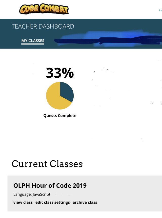 tonjatenn's tweet image. Loving that a week after our #HourofCode2019 the Gr3s @OLPHCS are zooming through their coding levels using a fun interactive @CodeCombat game. Great work, Learning Community!