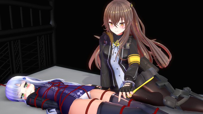 「416～、これ、な～んだ?」
「・・・・・ひゅい!?!?し、しらない!!」
「ん～おかしいな?これは416がだ～いすきなG28が用意してくれたビールよw」
「G28たら自分の好きを416に知ってもらいたくて、もっと好きになりたくて用意したんでしょ?健気ね。」 