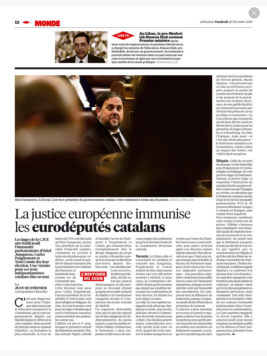 mariepierrevieu's tweet photo. #Catalogne. C'est une claque majeure pour l'Espagne et l'UE! C est un point d'appui pour toutes celles et ceux qui se battent pour la justice et les droits de l'homme. Et ce n'est pas fini❤❤ #liberationdesprisonnierspolitiques https://t.co/CLa1AI38zH