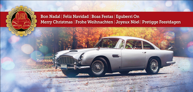 ClassicMotorCB's tweet photo. Tuitaires del món amants del #cotxesclassics... Des del Clàssic Motor Club del Bages, us desitgem molt bones festes i millor any 2020! Ens seguirem trobant per aquí! #ClassicMCB #CMCB #classiccars https://t.co/XfIxkmUyWz
